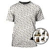 Maxcorners Doberman Pattern Golf Polos, Dog Golf Shirt For Golfers, Crazy Golf Shirts