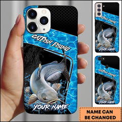 Maxcorners Catfish Fishing Dynamic Water Splash Sport Style Personalized Name Phone Case