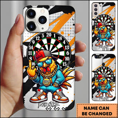Maxcorners Hip Hop Chicken Dartboard Street Art Personalized Name Phone Case