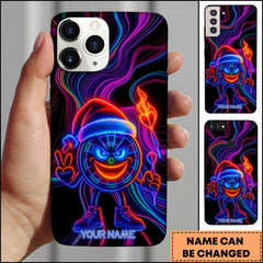 Maxcorners Neon Darts Character Christmas Glow Personalized Name Phone Case