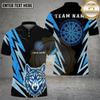 Maxcorners Darts Lightning Wolf Head Graphic Multi Options Personalized Name, Team Name Unisex 3D Shirt (4 Colors)