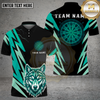 Maxcorners Darts Lightning Wolf Head Graphic Multi Options Personalized Name, Team Name Unisex 3D Shirt (4 Colors)