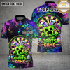 Maxcorners Darts Pixel Game Creeper Style Target Multi Options Personalized Name, Team Name Unisex 3D Shirt (4 Colors)