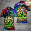 Maxcorners Darts Pixel Game Creeper Style Target Multi Options Personalized Name, Team Name Unisex 3D Shirt (4 Colors)