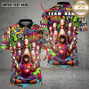 Maxcorners Bowling Funny Graffiti Monkey Splash Art Multi Options Personalized Name, Team Name Unisex 3D Shirt (4 Colors)