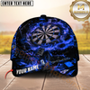 Maxcorners Darts Blue Flame Casino Dartboard Mystic Legendary Multicolor Option Personalized Name 3D Cap