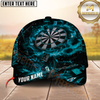 Maxcorners Darts Blue Flame Casino Dartboard Mystic Legendary Multicolor Option Personalized Name 3D Cap