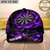 Maxcorners Darts Blue Flame Casino Dartboard Mystic Legendary Multicolor Option Personalized Name 3D Cap