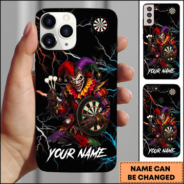 Maxcorners Darts Phonecase Evil Joker Dartboard Horror Personalized Name 3D Phone Case