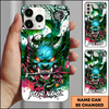 Maxcorners Darts Phonecase Demon Wolf Anime Dart Bullseye Personalized Name 3D Phone Case (4 Colors)