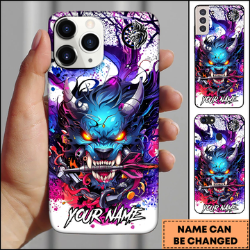 Maxcorners Darts Phonecase Demon Wolf Anime Dart Bullseye Personalized Name 3D Phone Case (4 Colors)