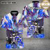 Maxcorners Bowling USA Patriotic Skull American Flag Street Art Style Multi Options Personalized Name, Team Name Unisex 3D Shirt (4 Colors)