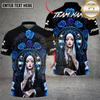 Maxcorners Darts Elegant Blue Rose Gothic Nun Dartboard Target Multi Options Personalized Name, Team Name Unisex 3D Shirt (4 Colors)
