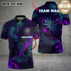 Maxcorners Darts Abstract Galaxy Dartboard Neon Space Art Futuristic Style Multi Options Personalized Name Team Name Unisex 3D Shirt (4 Colors)