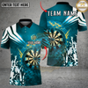 Maxcorners Darts Fire Blast Abstract Multi Options Personalized Name, Team Name Unisex 3D Shirt (4 Colors)