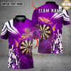 Maxcorners Darts Fire Blast Abstract Multi Options Personalized Name, Team Name Unisex 3D Shirt (4 Colors)