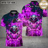 Maxcorners Bowling Inferno Bull Flame Power Multi Options Personalized Name, Team Name Unisex 3D Shirt (4 Colors)