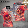 Maxcorners Darts Angel Archer Fantasy Sky Multi Options Personalized Name, Team Name Unisex 3D Shirt (4 Colors)