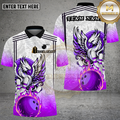Maxcorners Bowling Phoenix Flame Power Multi Options Personalized Name, Team Name Unisex 3D Shirt (4 Colors)