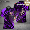 Maxcorners Darts Fiery Lava Strike Jersey Multi Options Personalized Name, Team Name Unisex 3D Shirt (4 Colors)