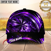 Maxcorners Darts Dark Purple Lightning Power Dartboard Multicolor Option Personalized Name 3D Cap