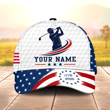 Maxcorners Cool Swing 3D Golf Personalized Name Cap