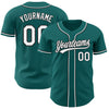 Maxcorners Custom Teal White-Black Authentic Baseball Jersey LM2605