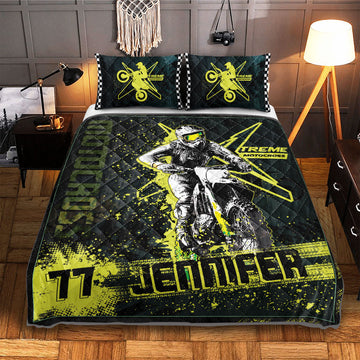 Maxcorners Motocross 19 Personalized Bedding Set