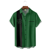 Maxcorners Green St. Patrick's Day Lucky Clover Hawaiian Golf Shirt, Holiday Hawaiian Shirt, Tropical Vibe Men's Golf Shirt
