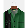 Maxcorners Green St. Patrick's Day Lucky Clover Hawaiian Golf Shirt, Holiday Hawaiian Shirt, Tropical Vibe Men's Golf Shirt