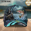 Maxcorners Grim Reaper Angler Custom Name Fishing Cap