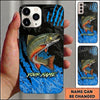 Maxcorners Fishing Phone Case Claw Mark Pattern Custom Name Phone Case