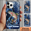 Maxcorners Fishing Phone Case Floral Coastal Adventure Custom Name Phone Case