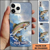 Maxcorners Fishing Phone Case Coastal Angler Artwork Custom Name Phone Case