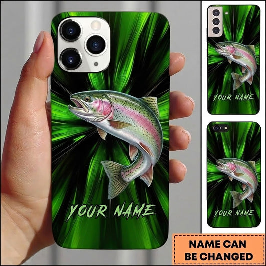 Maxcorners Fishing Phone Case Energy Beam Design Custom Name Phone Case