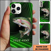 Maxcorners Fishing Phone Case Realistic Fish Artwork Custom Name Phone Case