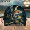 Maxcorners Moonlight Splash Design Custom Name Fishing Cap