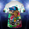 Maxcorners DJ Cat Personalized 3D All Over Printed Shirt