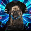 Maxcorners DJ Pug Personalized 3D All Over Printed Shirt