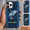 Maxcorners Fishing Phone Case Reptile Scale Texture Custom Name Phone Case