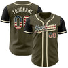 Maxcorners Custom Black Old Gold 3D American Flag Skull Patriotic Premium Baseball Jerseys LM0210