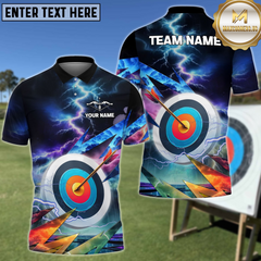 Maxcorners Electric Storm Archery Personalized Name 3D Shirt