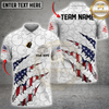 Maxcorners Bowling Patriotic American Flag Customized Name 3D Shirt