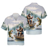 Maxcorners Bigfoot Fishing, Funny Fishing Shirt, SPF Shirts For Men, Hooded Long Sleeve Shirt, Fisherman Gift