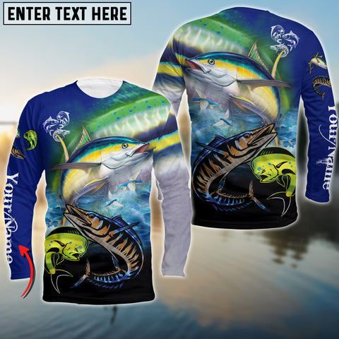 Maxcorners Mahi-mahi, Wahoo, Tuna Customize Name 3D Hoodie