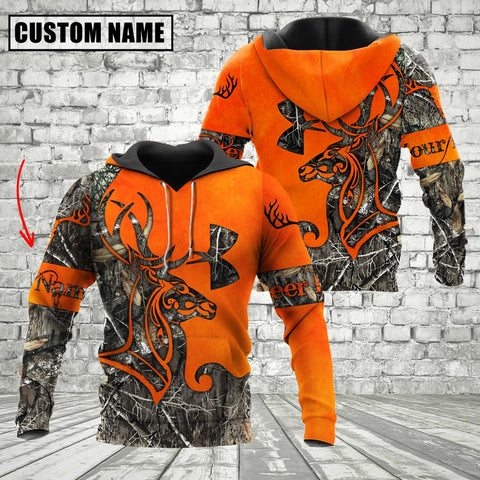 Maxcorners Custom Name Orange Deer Hunting Apparels