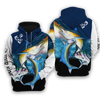Maxcorners Customize Name Fishing Atlantic Sailfish, Roosterfish, Tarpon 3D Shirts
