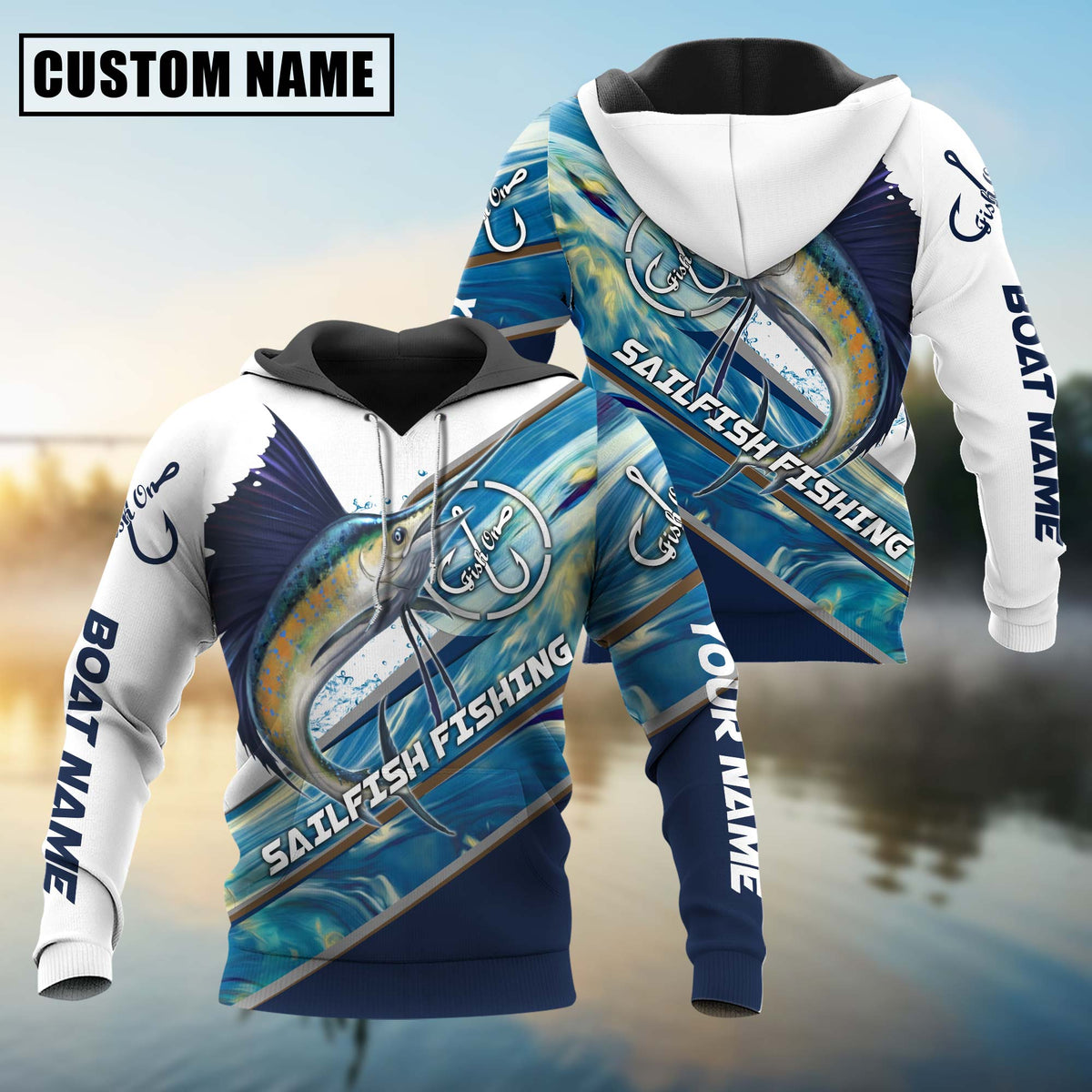 Maxcorners Personalized Sailfish Fishing Jerseys 3D Hoodie