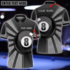 Maxcorners Billiards Ball 8 Colourful Personalized Name 3D Polo Shirt