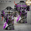 Maxcorners Bowling Punk Rock Newspaper Collage Newspaper Print Graffiti Splatter Lightning Bowling Ball Strike Crashing Pins Multi Options Personalized Name, Team Name Unisex 3D Shirt (4 Colors)